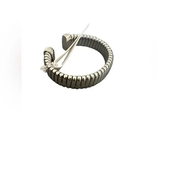 Brass Silver Cuff Bracelet - Picture 2 of 6